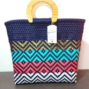 Mexican wooden handle bag